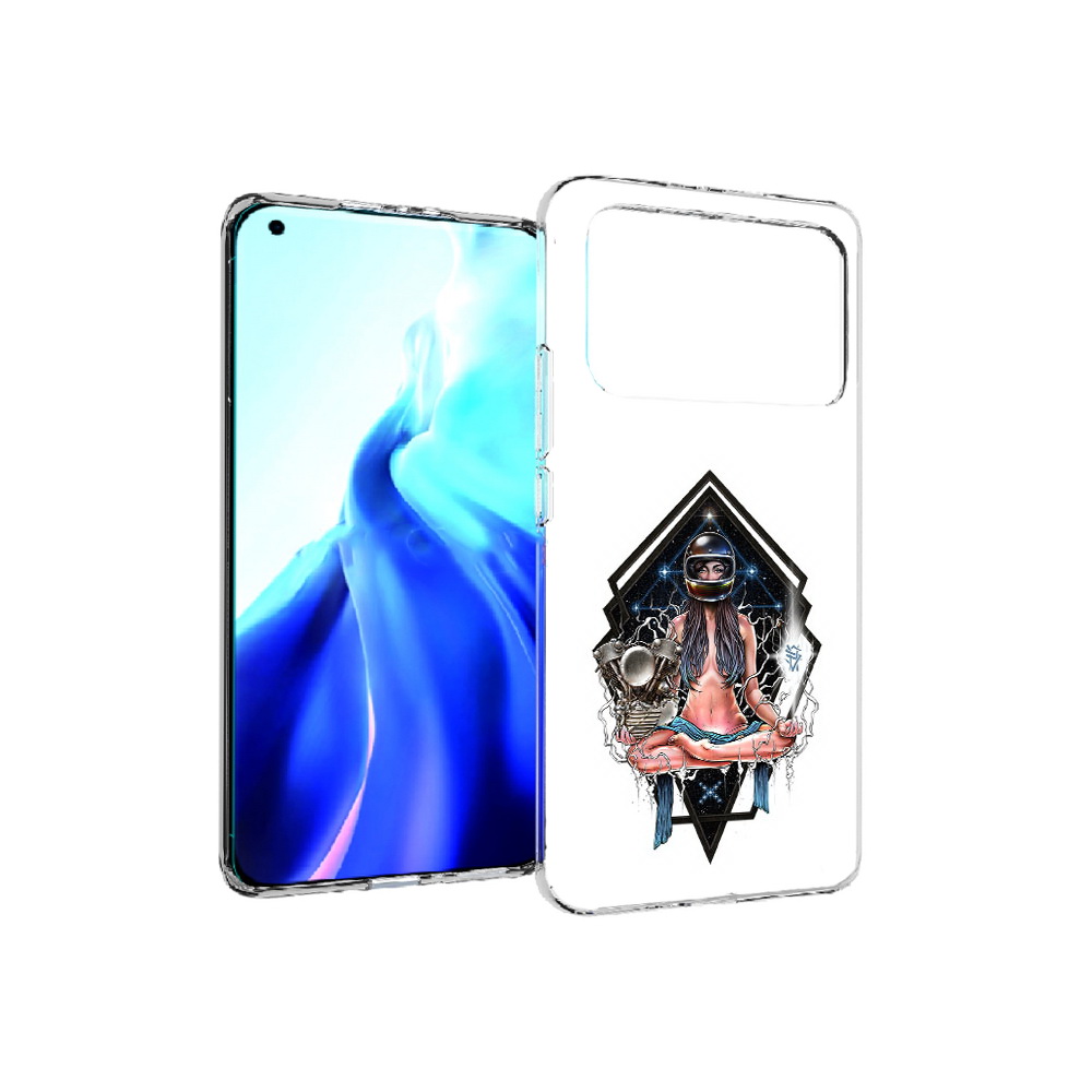 

Чехол MyPads Tocco для Xiaomi Mi 11 Ultra красивая девушка в шлеме (PT160500.261.406), Прозрачный, Tocco