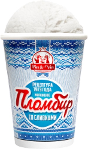 

Мороженое пломбир Pin&Vin со сливками 80 г