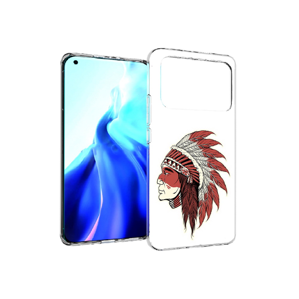 

Чехол MyPads Tocco для Xiaomi Mi 11 Ultra красный индеец (PT160500.261.411), Прозрачный, Tocco
