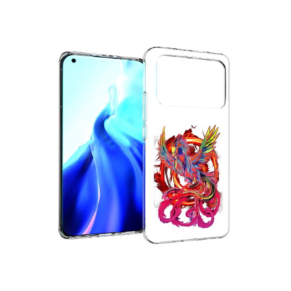 

Чехол MyPads Tocco для Xiaomi Mi 11 Ultra красочный феникс (PT160500.261.414), Прозрачный, Tocco