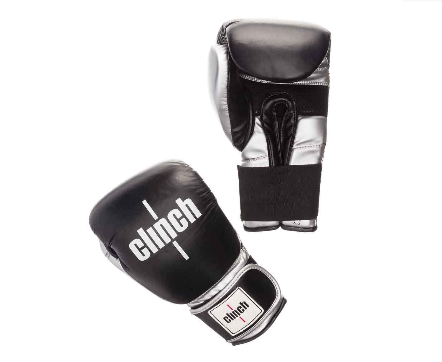 фото Боксерские перчатки clinch c151-12 черные, 12 унций