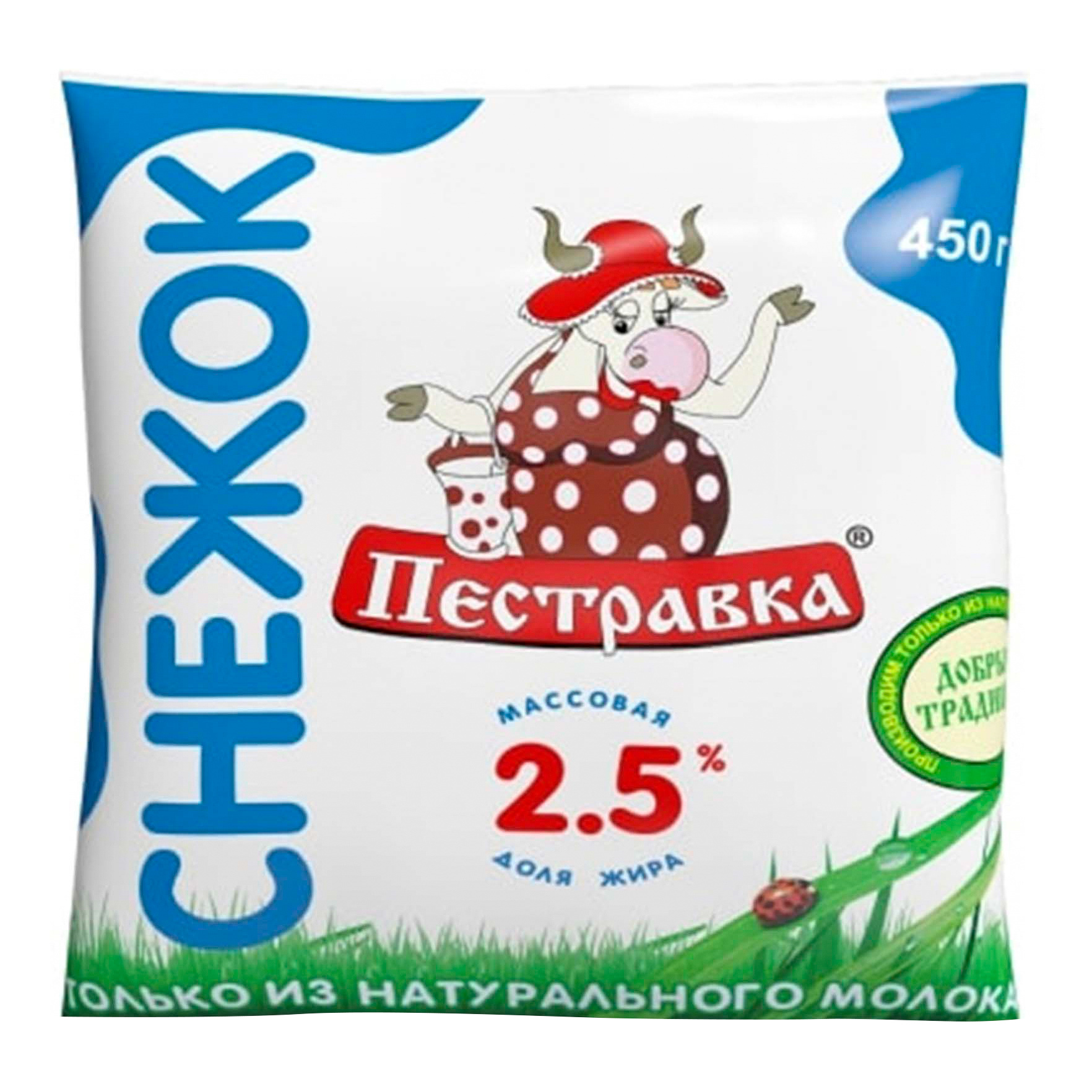 фото Снежок пестравка 2,5% 450 г бзмж