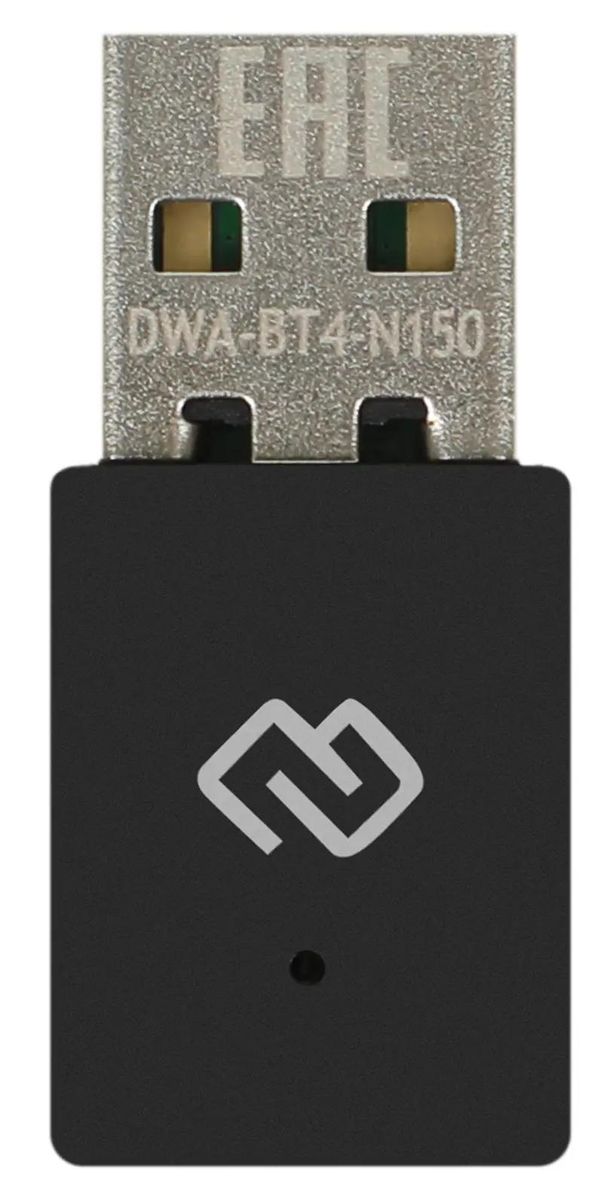 

Сетевой адаптер Wi-Fi + Bluetooth Digma DWA-BT4-N150 USB 2.0