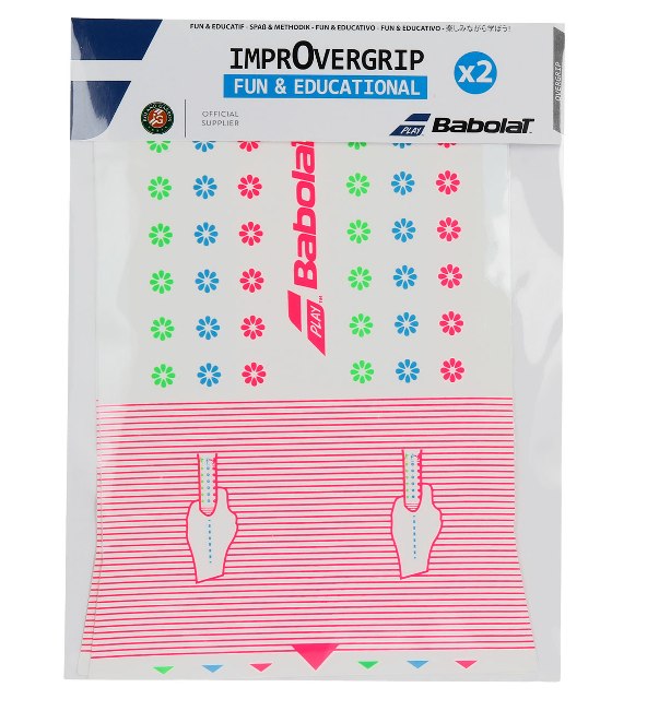 фото Овергрип для теннисной ракетки babolat grip improver белый; розовый 2 шт