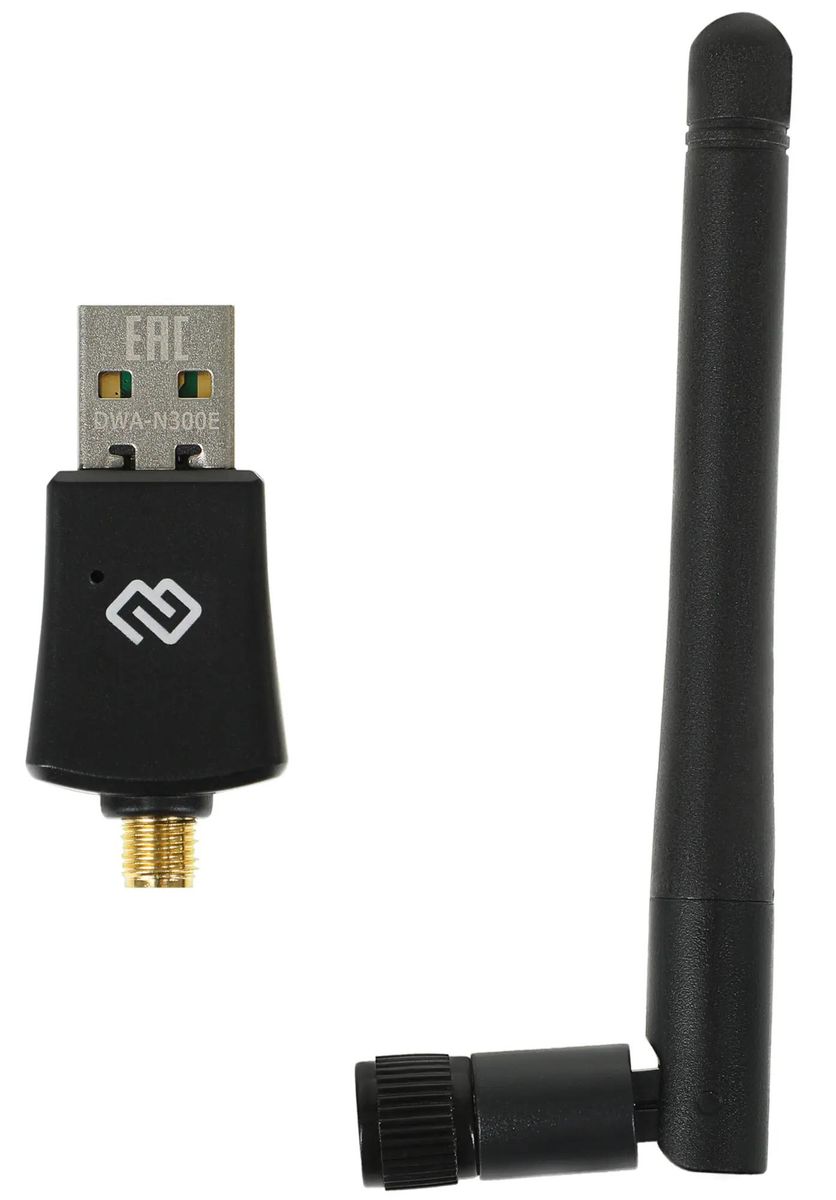 

Сетевой адаптер Wi-Fi Digma DWA-N300E USB 2.0