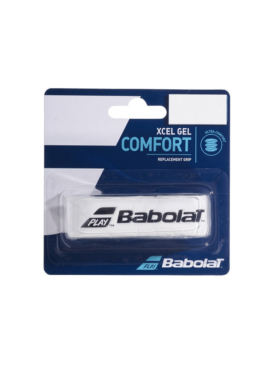 фото Овергрип для теннисной ракетки babolat grip xcel gel x1 белый/черный 1 шт