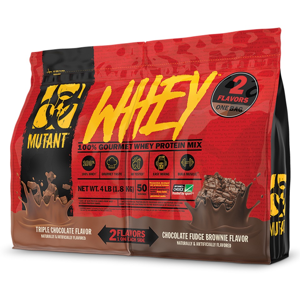 Сывороточный протеин Mutant Whey 4 lb (1816 гр) Triple Chocolate - Chocolate Fudge Brownie