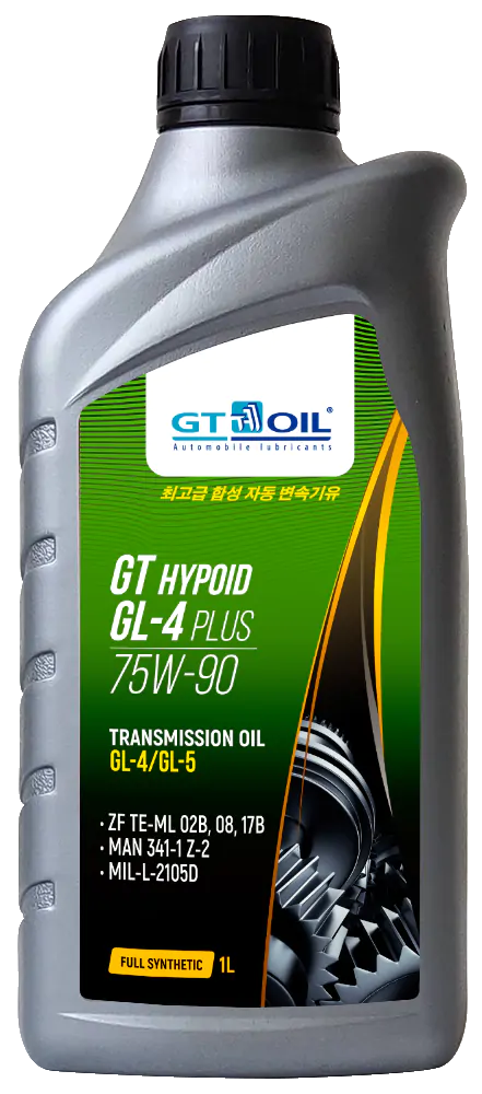 фото Масло трансмиссионное синтетическое "gt hypoid gl4 plus 75w-90", 1л gt oil