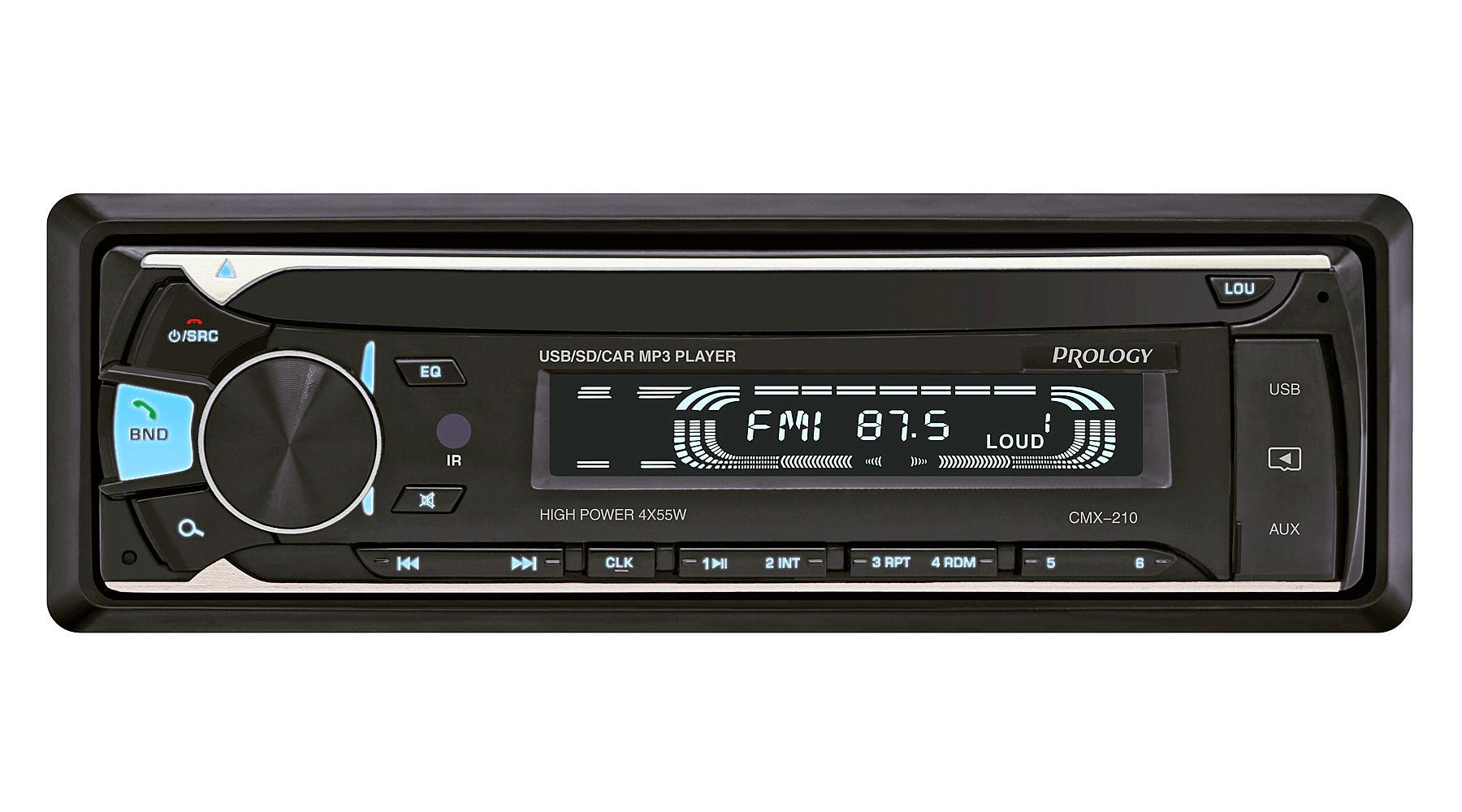 фото Prology 'cmx210 автомагнитола prology cmx-210, usb, aux, bt,многоцветная prology cmx-210