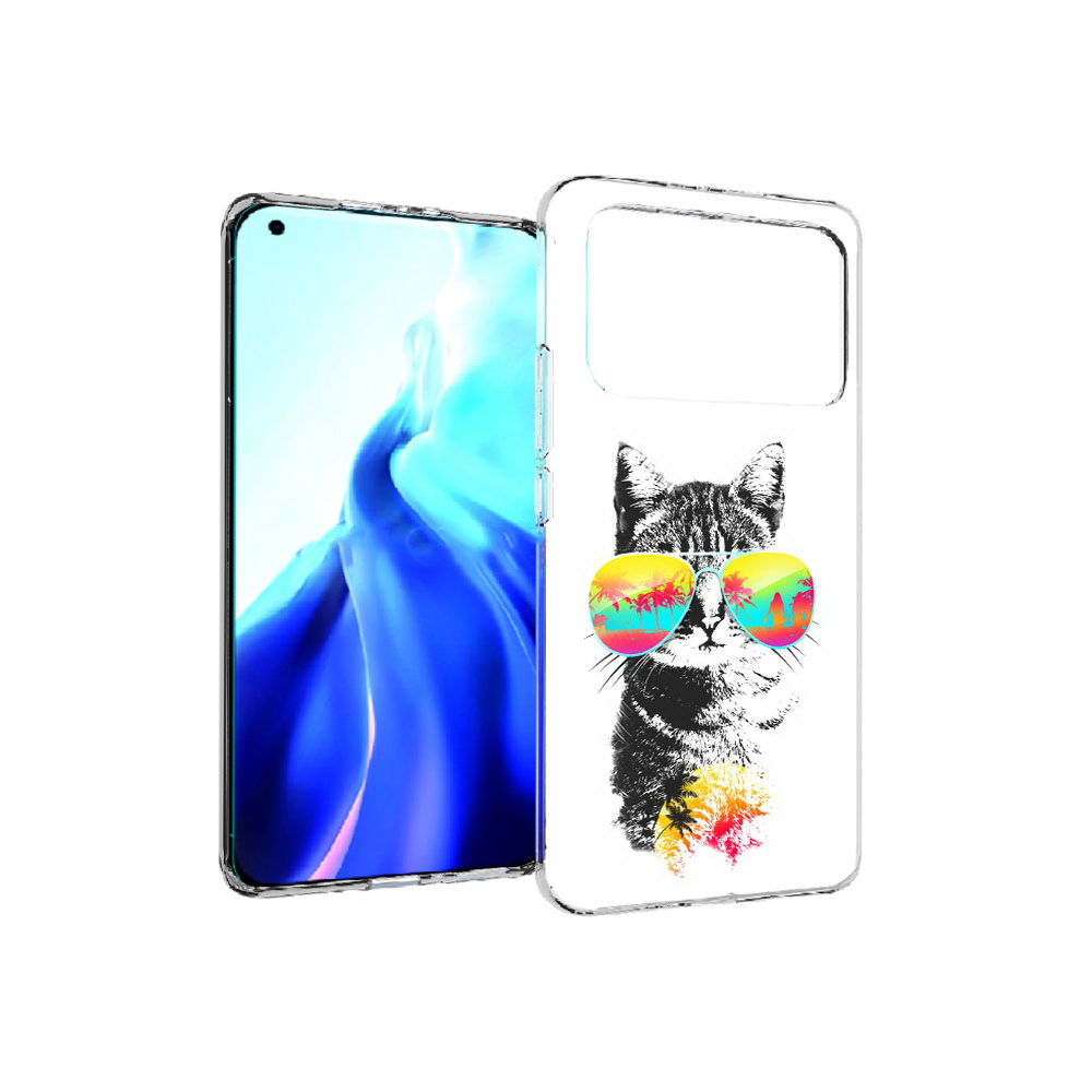 

Чехол MyPads Tocco для Xiaomi Mi 11 Ultra крутой кот (PT160500.261.425), Прозрачный, Tocco