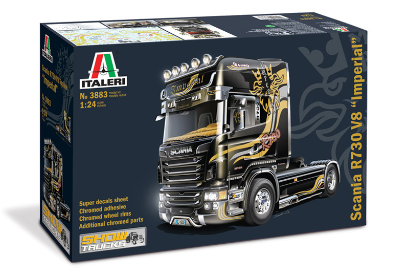 Сборная модель Italeri 1/24 Грузовик Scania R730 V8 Topline “Imperial” 3883