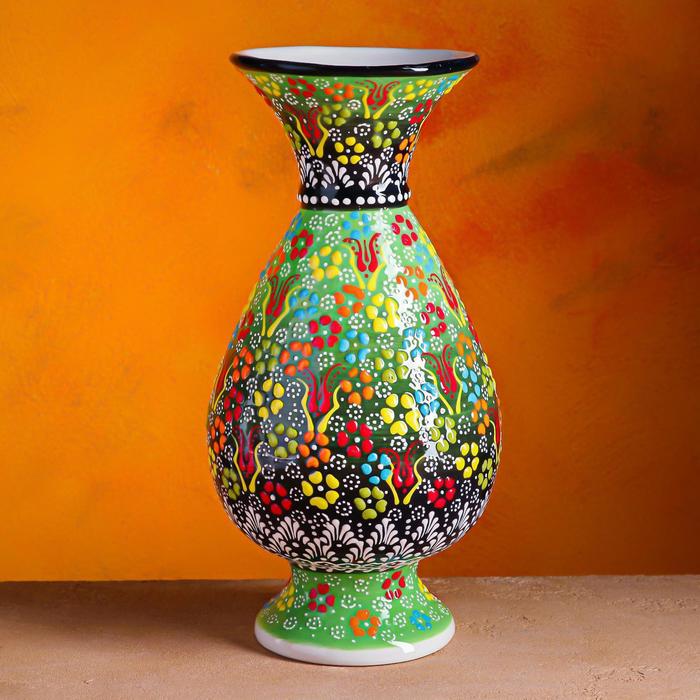 

Ваза Рельеф зеленый 30 см