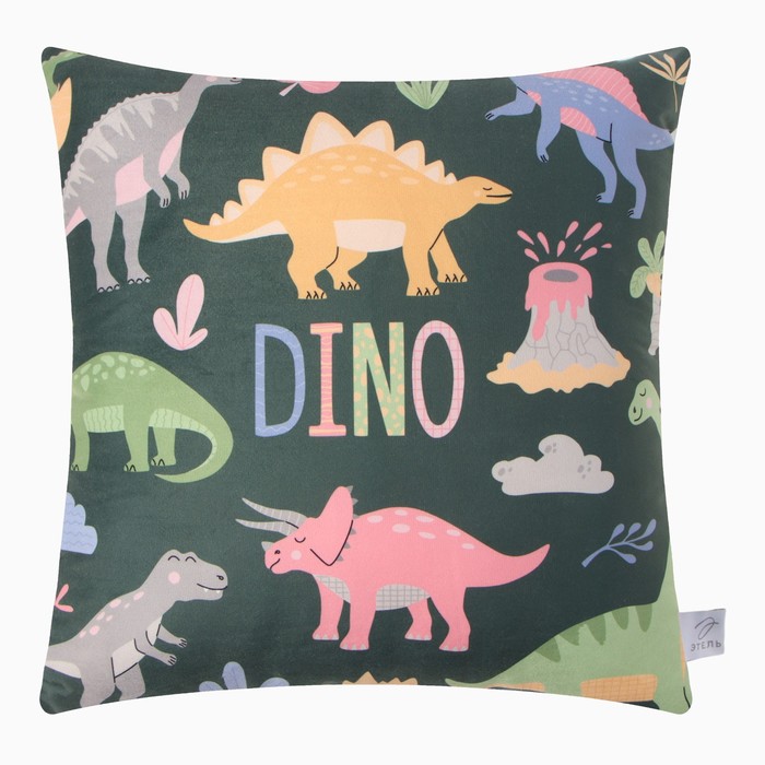 

Этель Подушка декоративная Этель "Dino" 40*40см, велюр, Зеленый, Dino