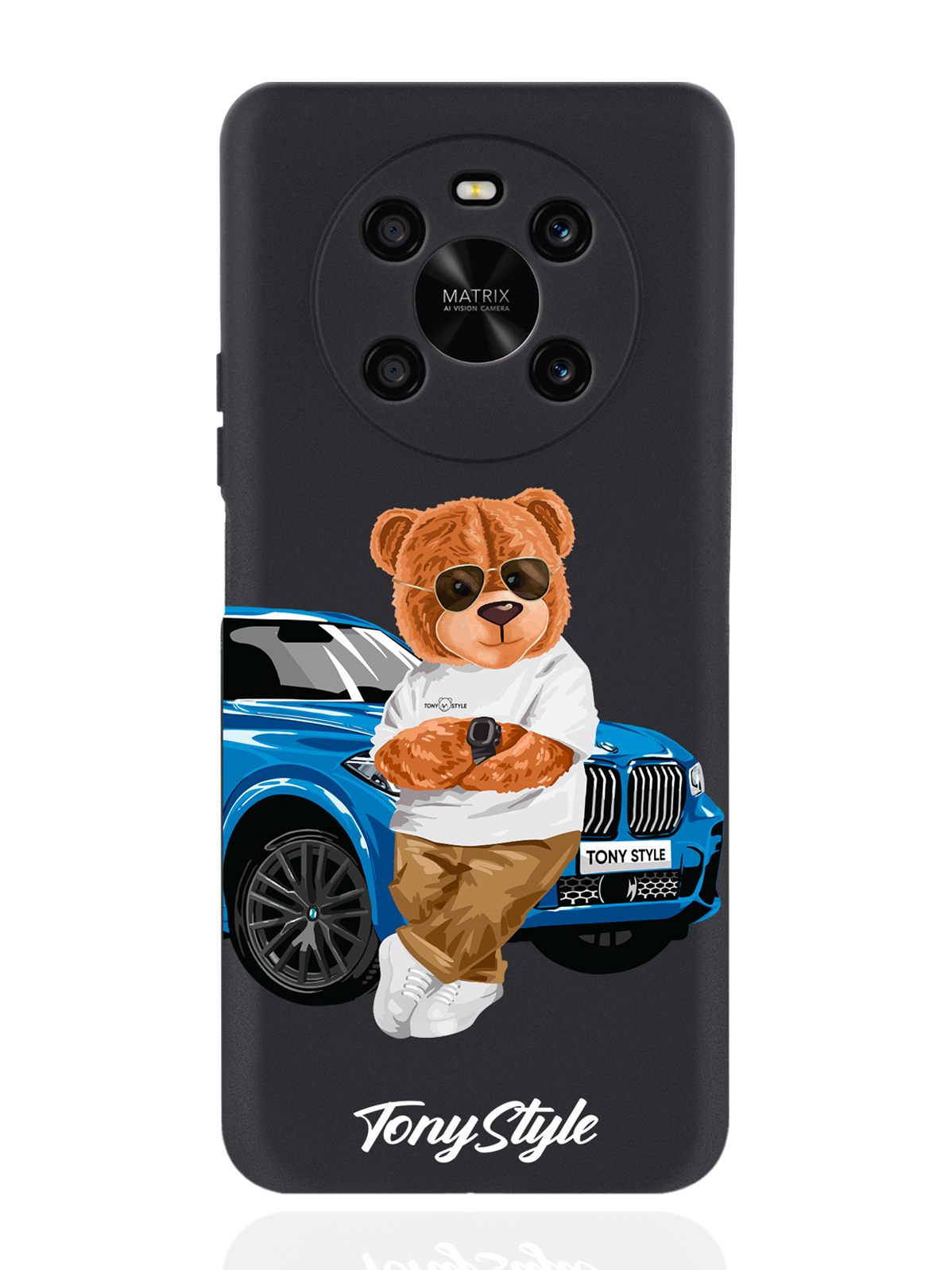 

Чехол Tony Style для Honor X9 Tony Style с машиной черный, Голубой;коричневый;белый