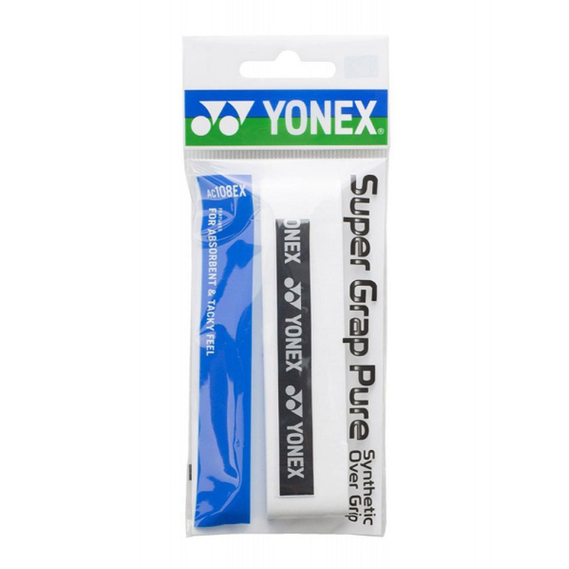 Обмотка для ручки ракетки Yonex Overgrip AC108EX Super Grap Pure х1, White