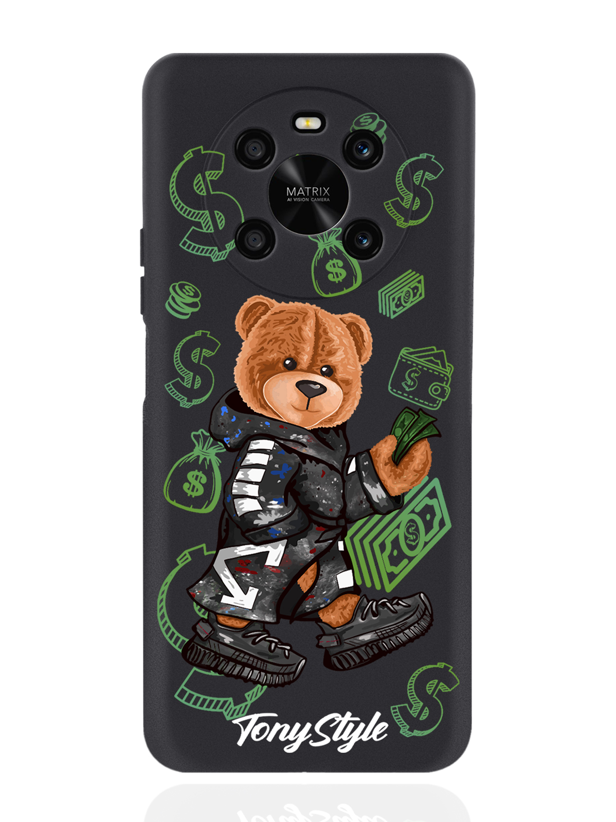

Чехол Tony Style для Honor X9 Tony Style Деньги черный, Коричневый;черный;зеленый