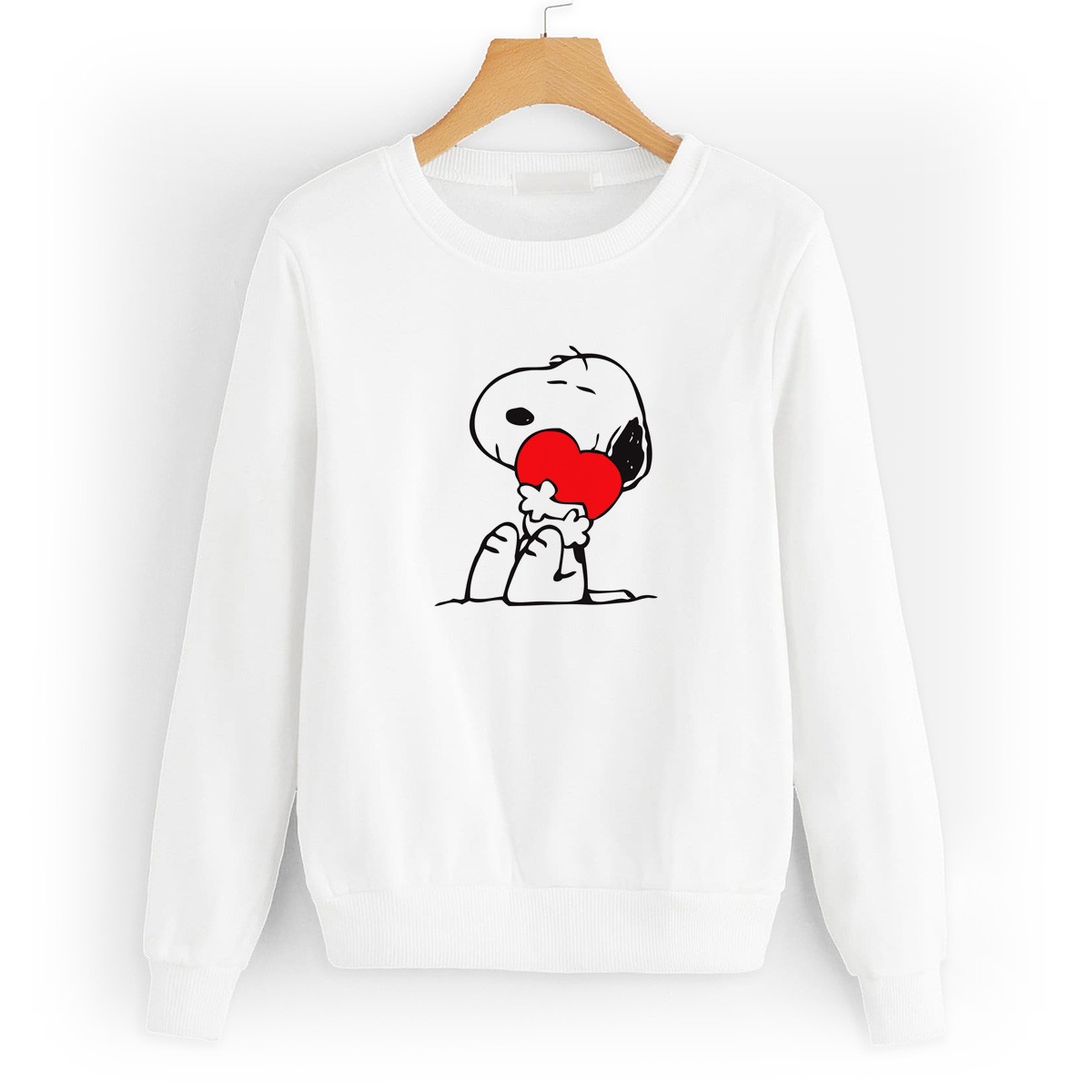 

Свитшот белый CoolPodarok Мультфильм.Снупи с сердечком, W0501722