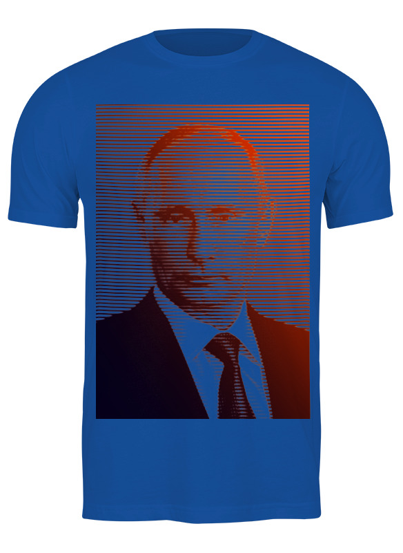 

Футболка мужская Printio Путин-арт синяя XL, Путин-арт