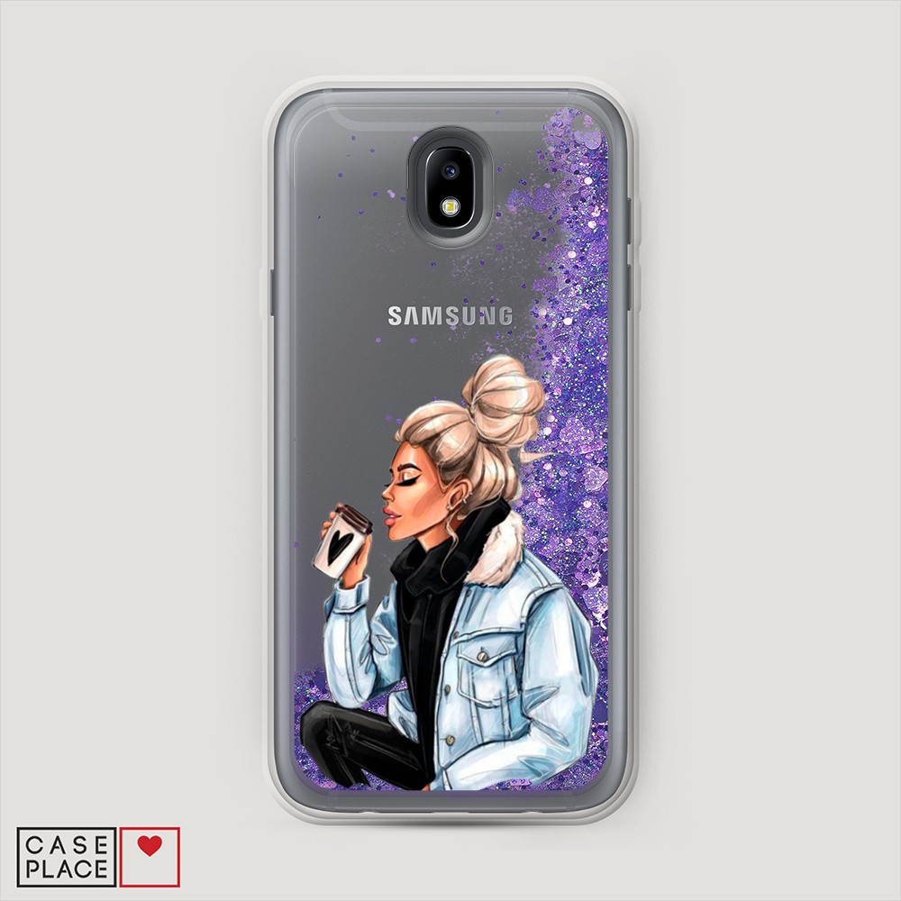 

Жидкий чехол с блестками "Звездный единорог" на Samsung Galaxy A91