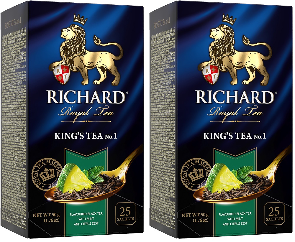 

Чай черный Richard King's Tea №1, 2 уп х 25 пакетиков