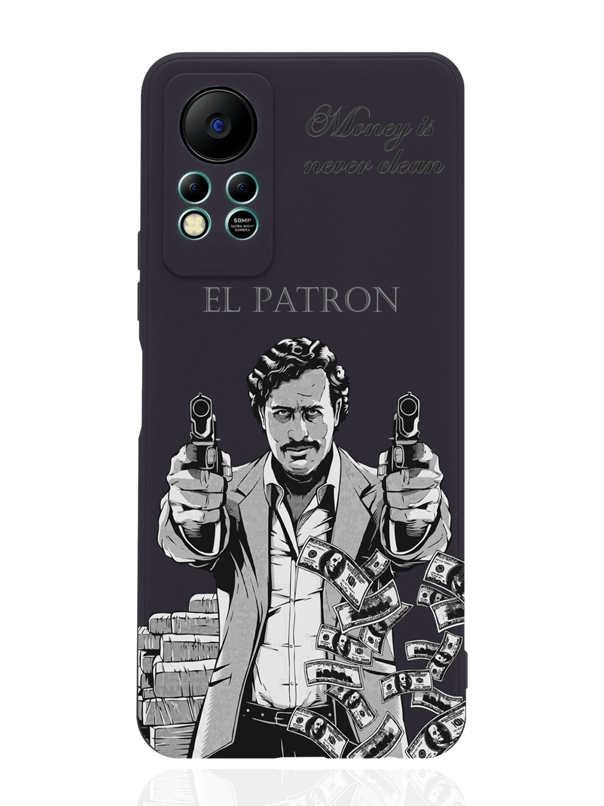 

Чехол MustHaveCase для Infinix Hot 11s NFC El Patron Pablo Escobar/ Пабло Эскобар черный, Серый;черный