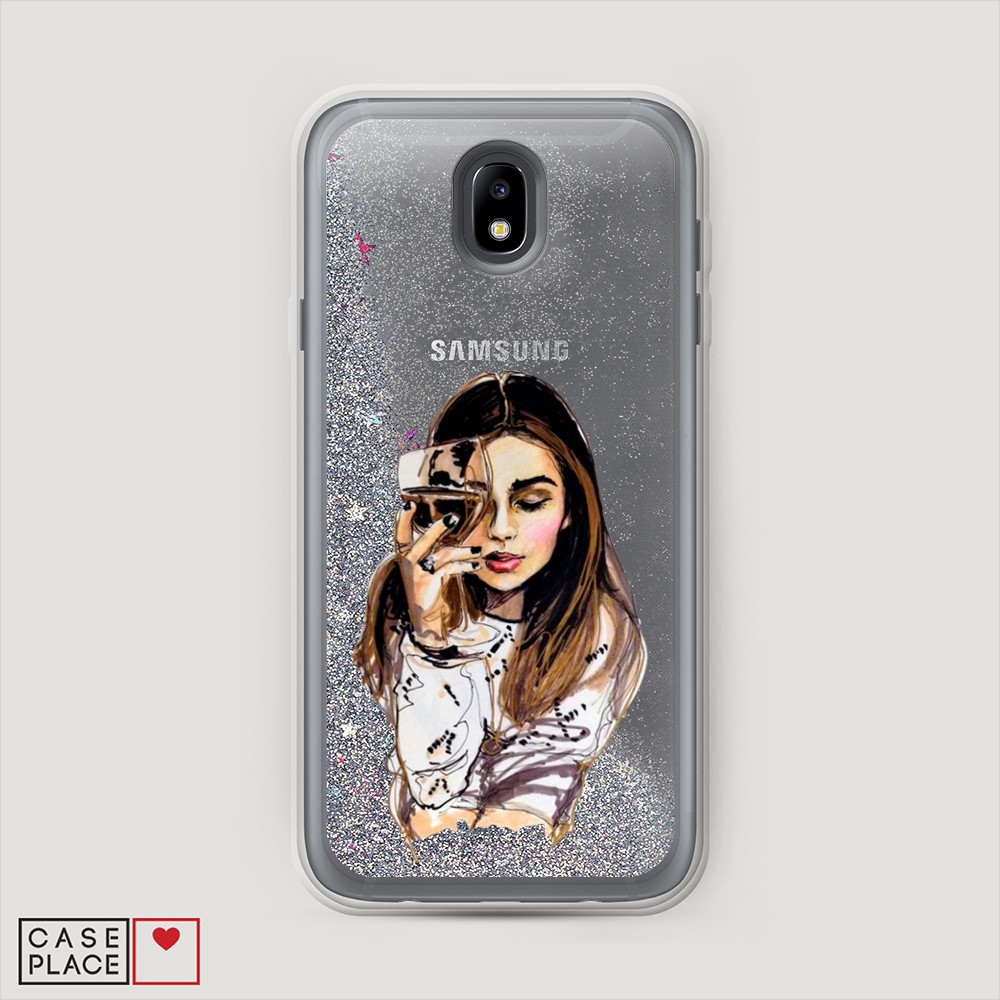 

Чехол Awog на Samsung Galaxy J7 2017 / Самсунг J7 2017 "Девушка с бокалом", 23191-1
