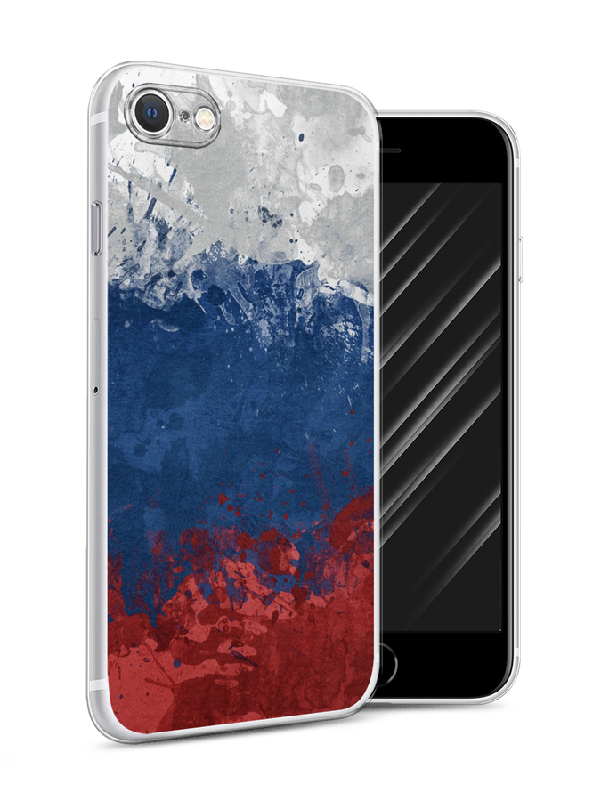 

Чехол Awog на Apple iPhone 7 / Айфон 7 "Флаг России неровный", Разноцветный, 10650-1