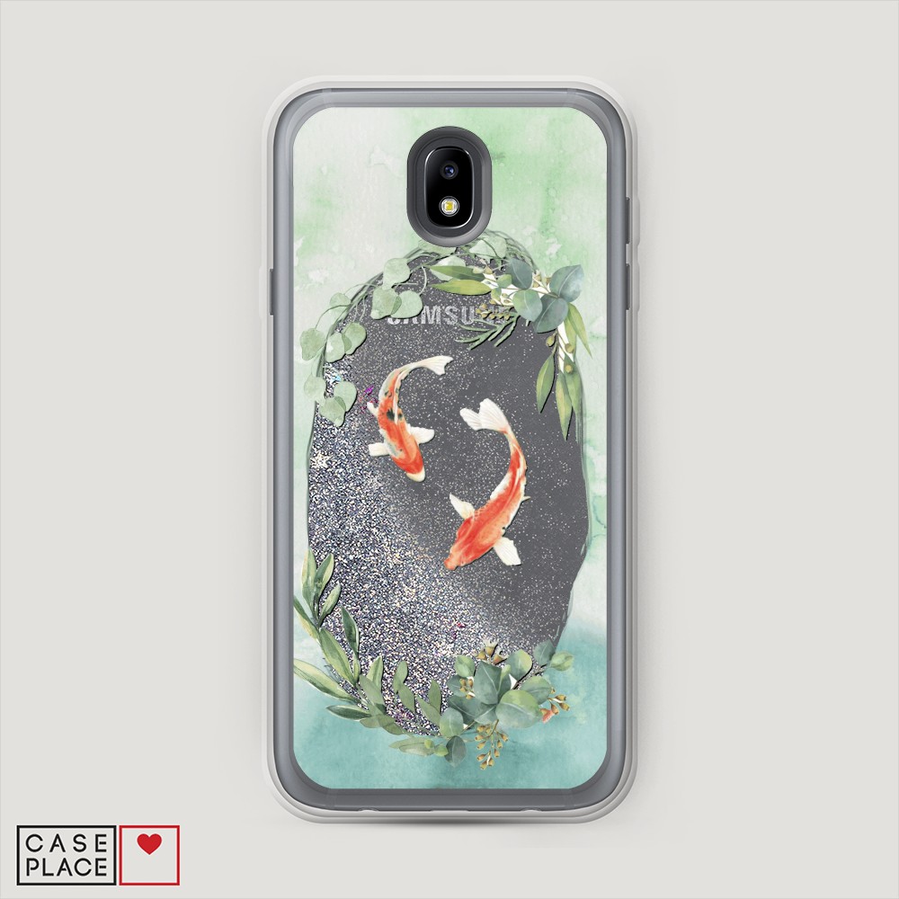 

Чехол Awog на Samsung Galaxy J7 2017 / Самсунг J7 2017 "Две золотые рыбки", 23191-1