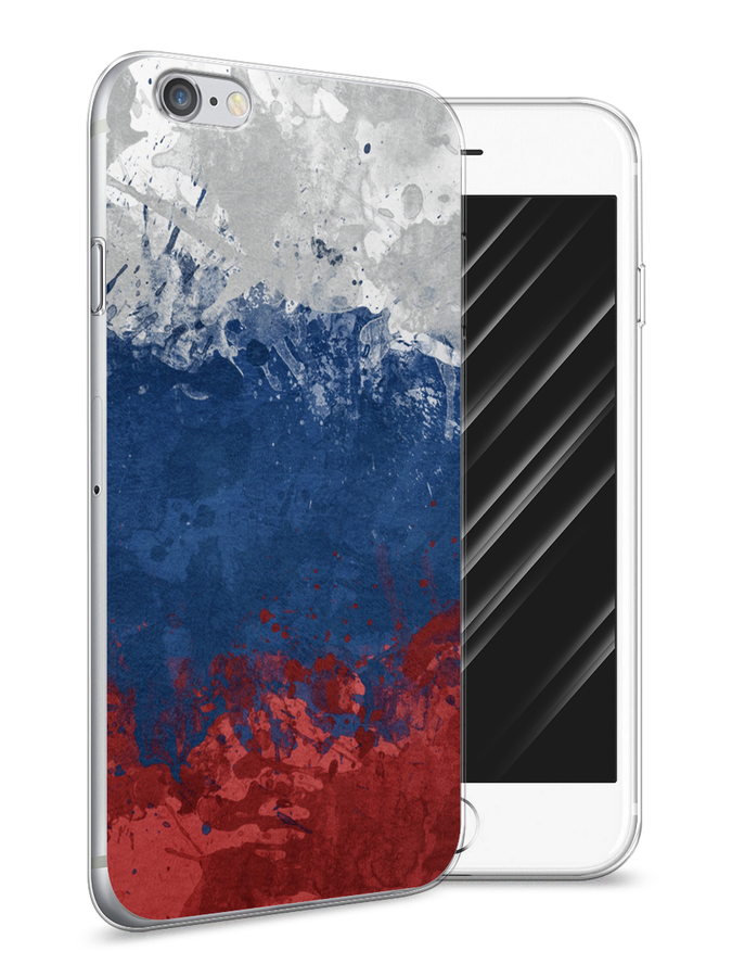 

Чехол Awog на Apple iPhone 6 / Айфон 6 "Флаг России неровный", Разноцветный, 10450-1
