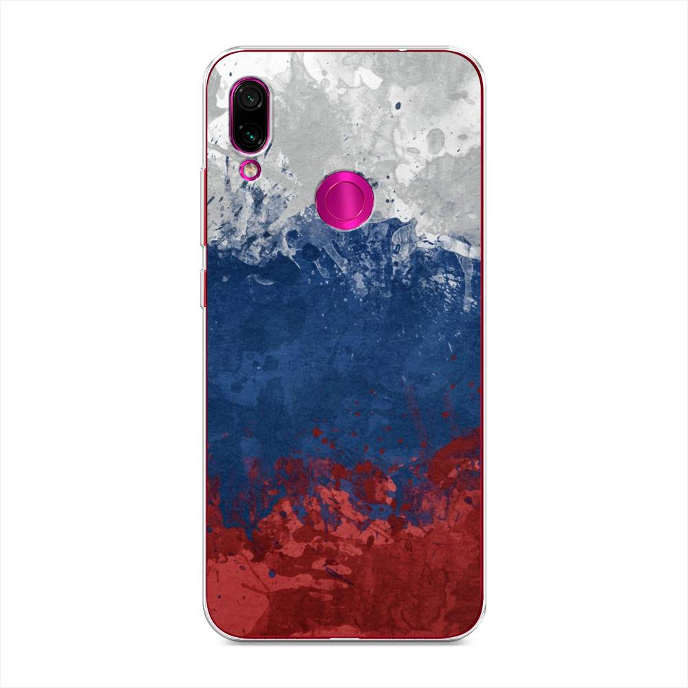 фото Чехол awog "флаг россии неровный" для xiaomi redmi note 7
