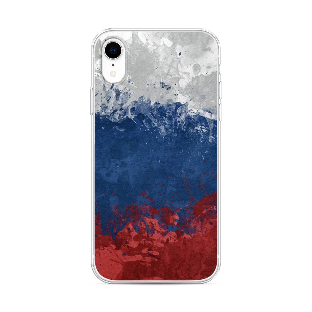 фото Чехол awog "флаг россии неровный" для apple iphone xr (10r)