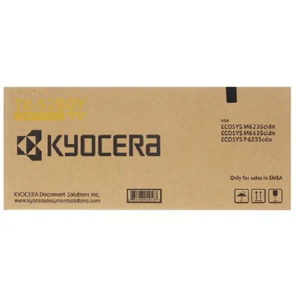 

Тонер для лазерного принтера Kyocera TK-5280Y (1T02TWANL0) желтый, оригинальный, TK-5280Y