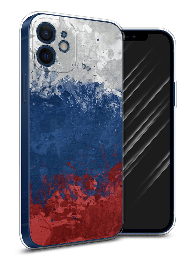 

Чехол Awog на Apple iPhone 12 mini / Айфон 12 mini "Флаг России неровный", Разноцветный, 12650-5