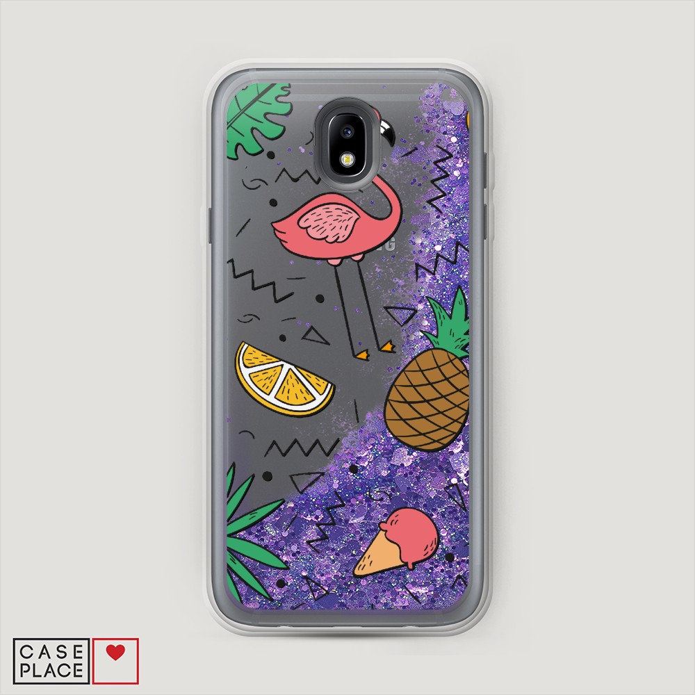 

Жидкий чехол с блестками "Звездный единорог" на Samsung Galaxy A91