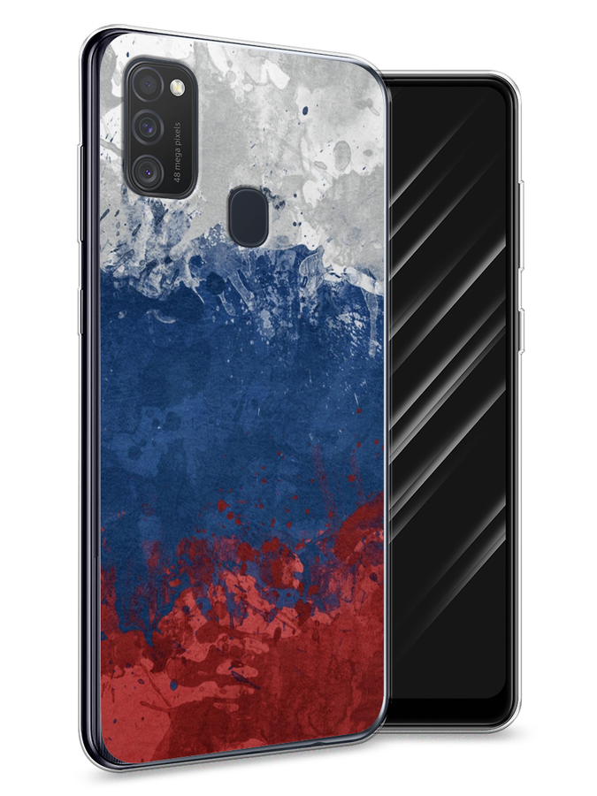 

Чехол Awog на Samsung Galaxy M21 "Флаг России неровный", Разноцветный, 29750-5