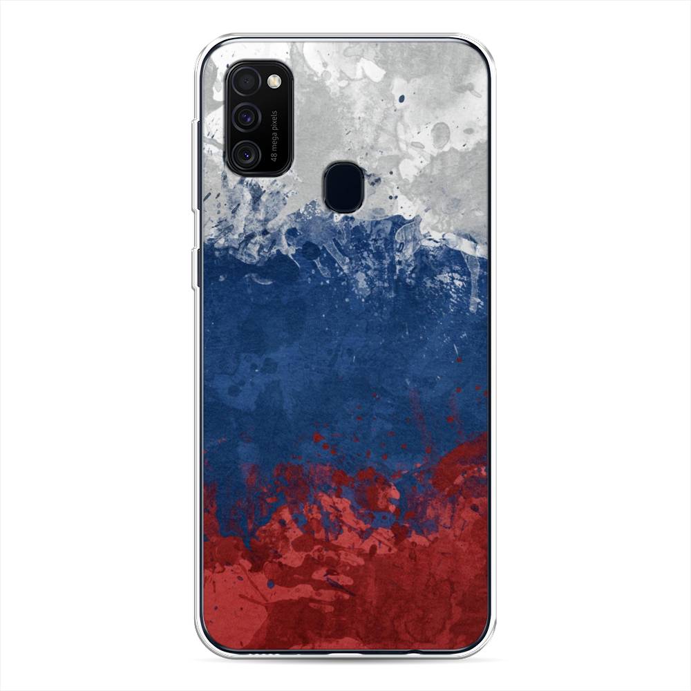 фото Чехол awog "флаг россии неровный" для samsung galaxy m21