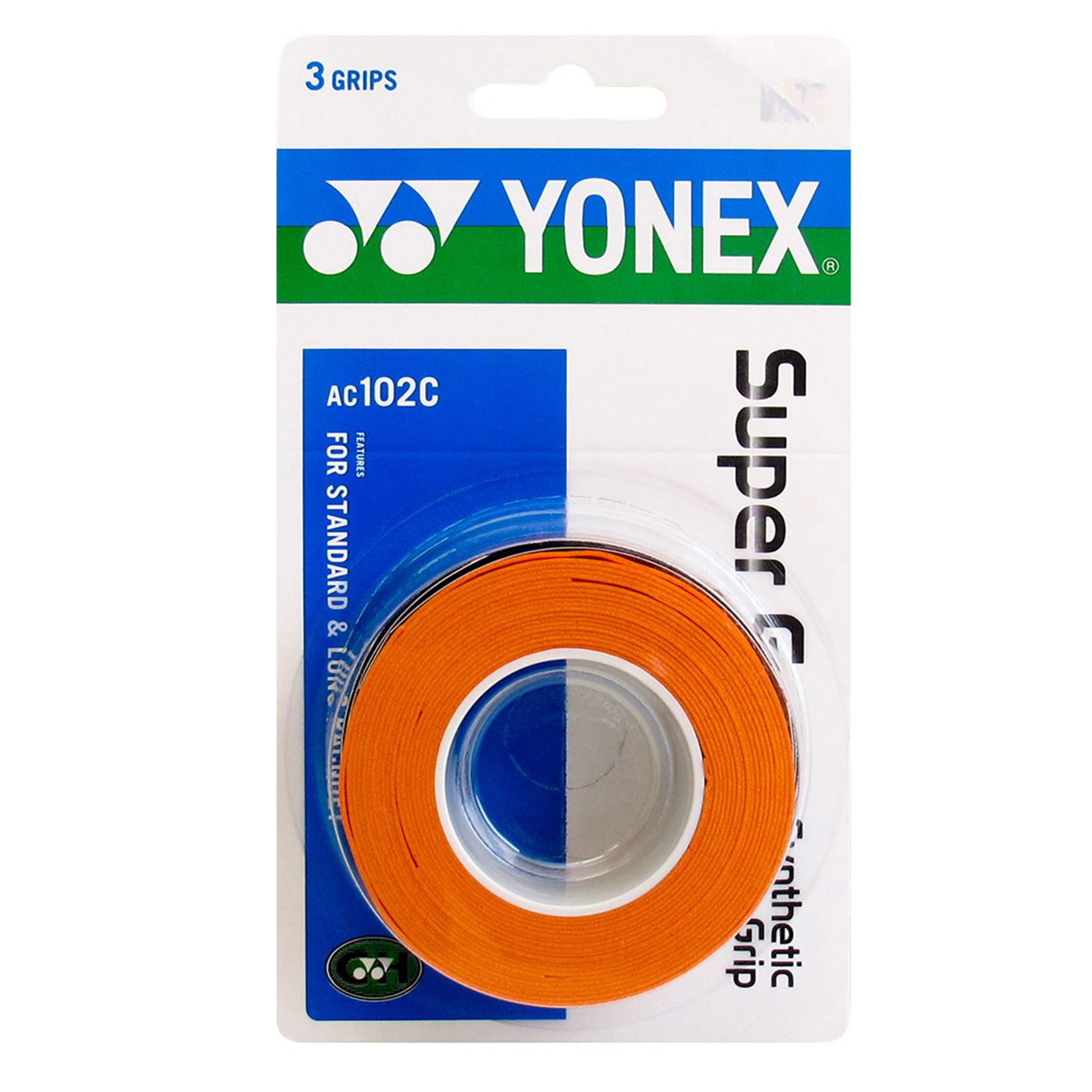 Лента для обмотки ракетки Yonex Super Grap AC102EX-3 (3шт.) Orange