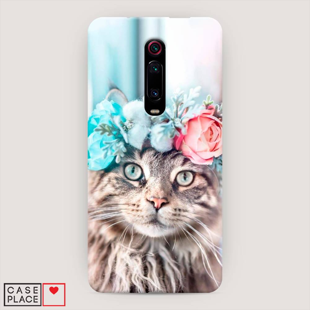 

Пластиковый чехол "Кот в венке" на Xiaomi Redmi K20, 35520-1