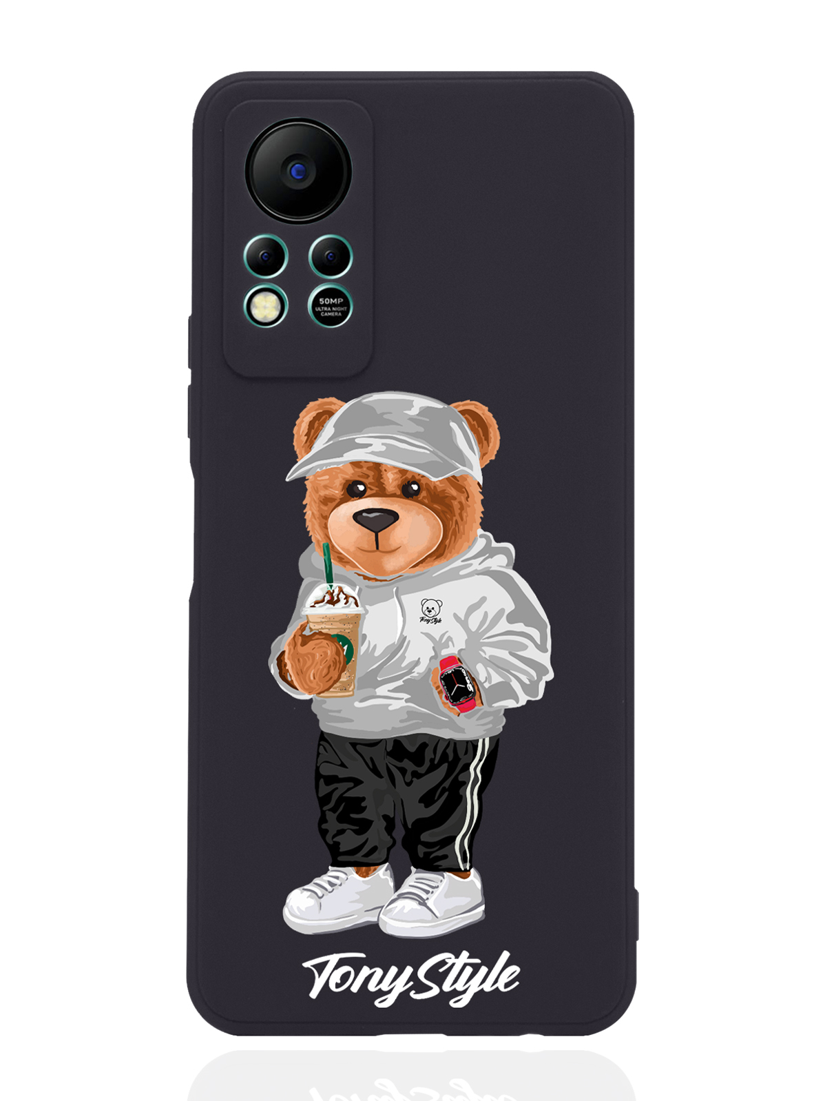 

Чехол Tony Style для Infinix Hot 11s NFC Tony Style с кофе черный, Серый;белый;черный