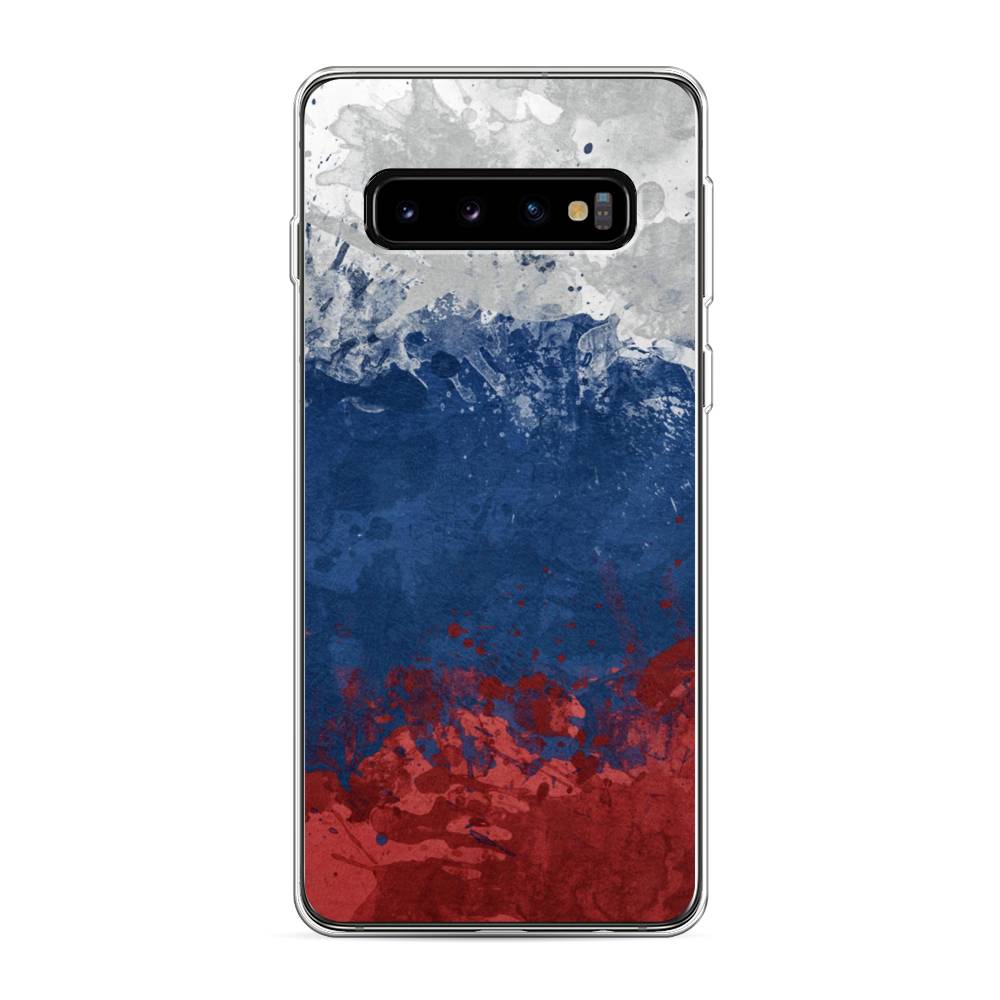 

Чехол Awog на Samsung Galaxy S10 "Флаг России неровный", Разноцветный, 27050-5