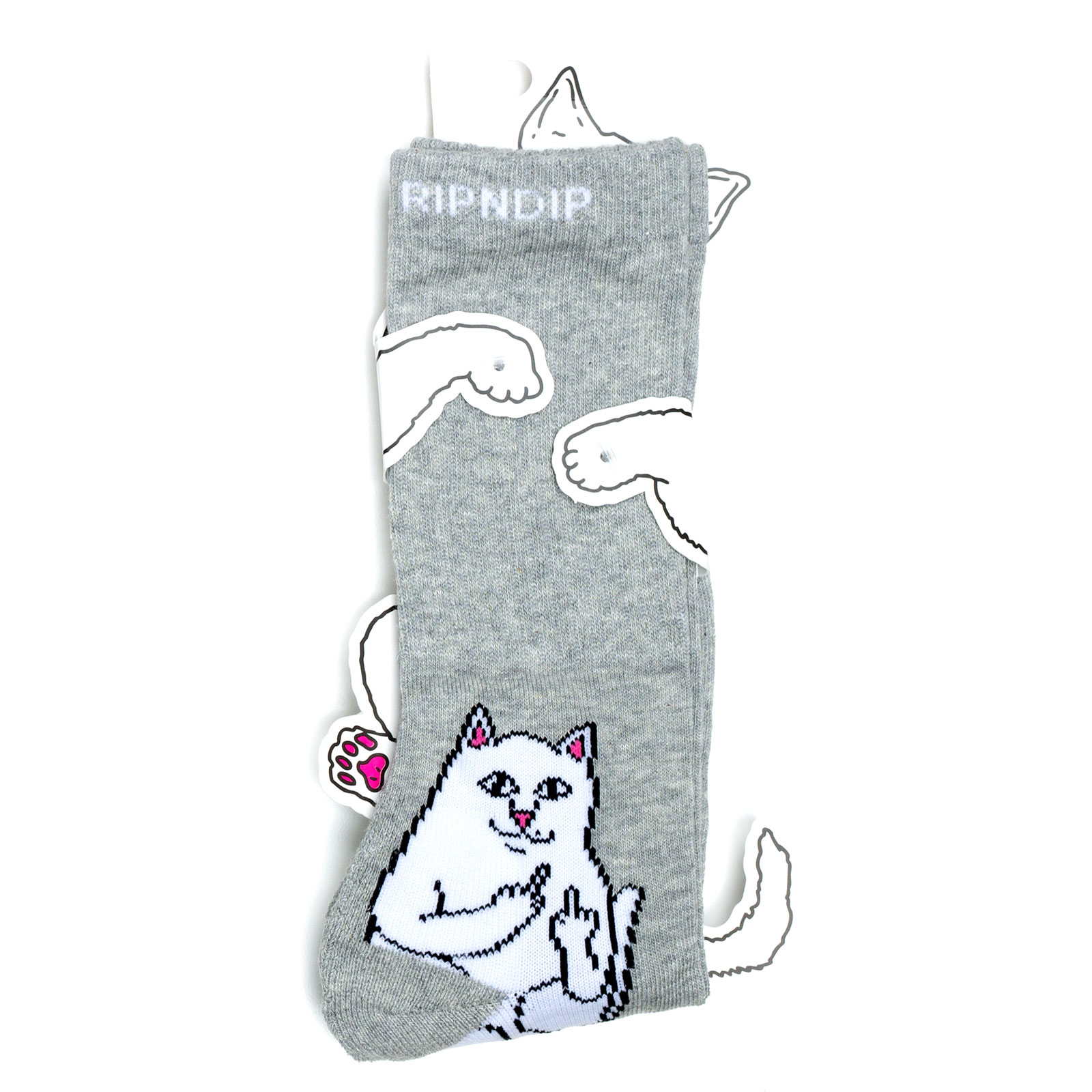 фото Носки ripndip lord nermal серые 36-45