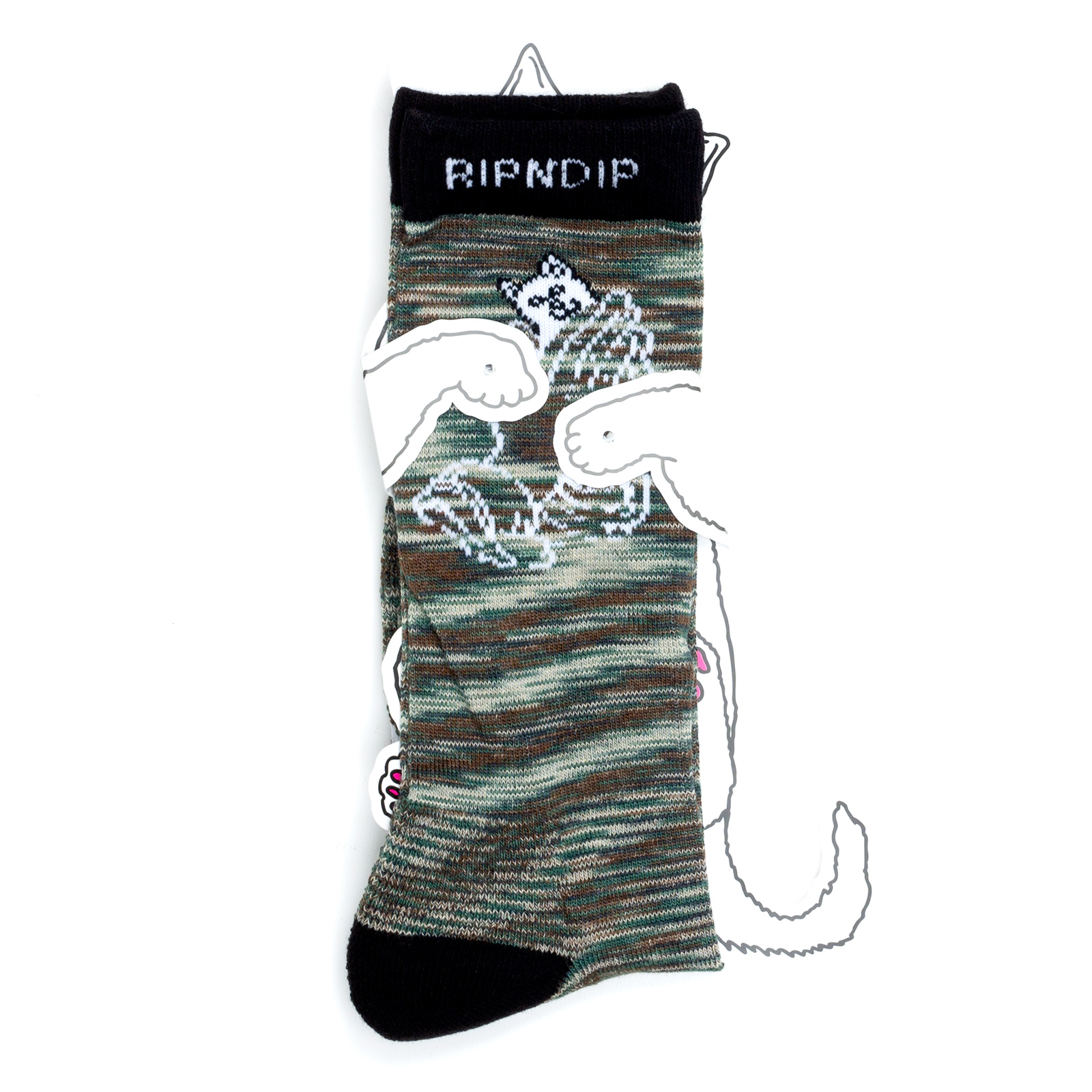 фото Носки ripndip praying hands зеленые 36-45