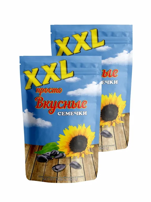 

Семечки подсолнечника Просто Вкусные XXL пищевые жареные без соли, 2 шт по 400 г