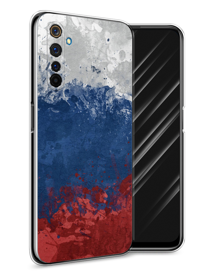 

Чехол Awog на Realme 6 Pro "Флаг России неровный", Разноцветный, 252850-5