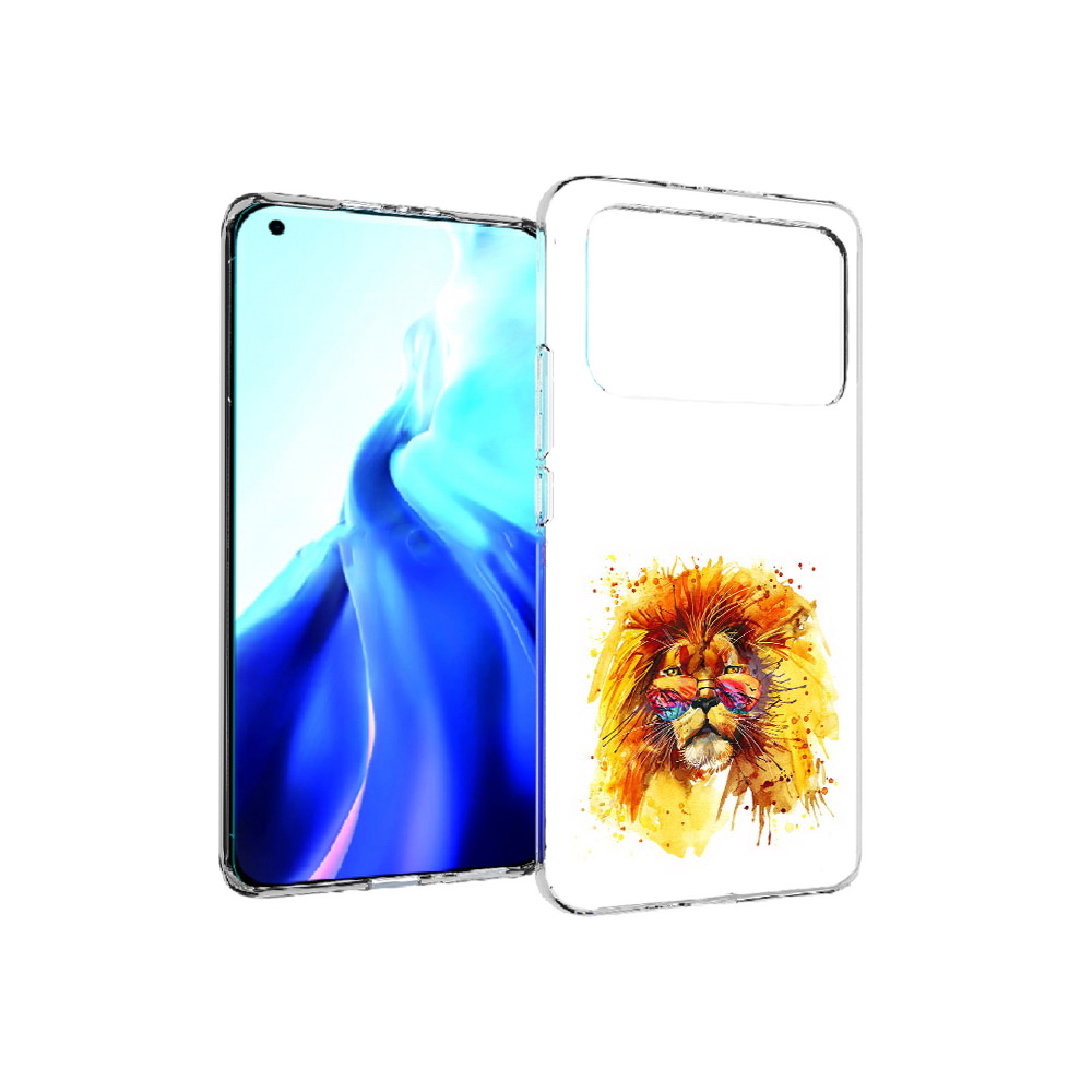 

Чехол MyPads Tocco для Xiaomi Mi 11 Ultra лев в очках (PT160500.261.436), Прозрачный, Tocco