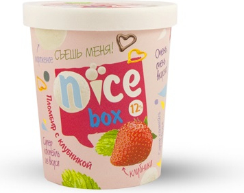 

Мороженое пломбир Nice с клубникой 450 г