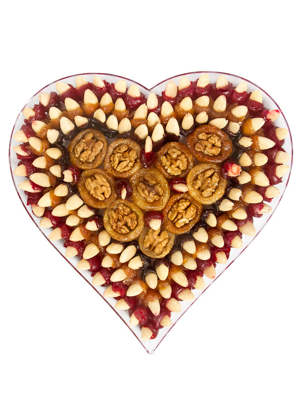 фото Подарочный набор из сухофруктов и орехов "сердце", 700 гр eco food - полезный продукт