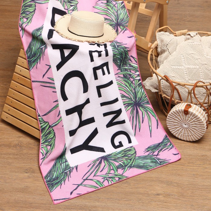 

Этель Полотенце пляжное Этель Feel Beachy, 70х140 см, 250 гр/м2, 100% п/э