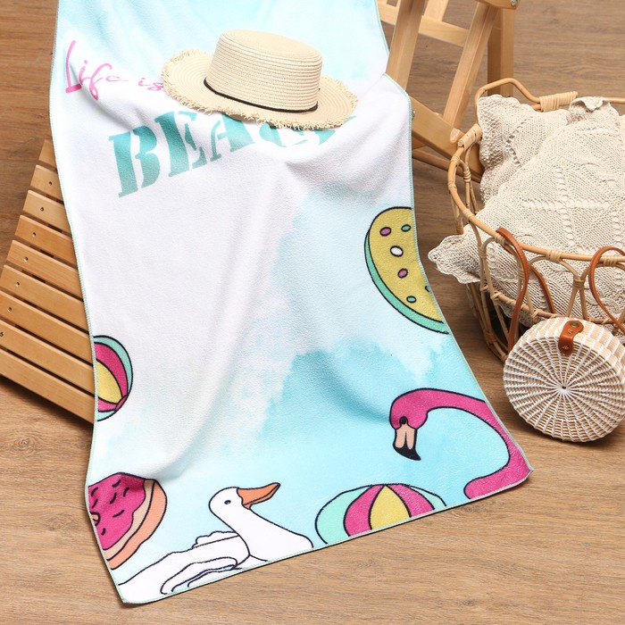 

Этель Полотенце пляжное Этель Beach Life, 70х140 см, 250 гр/м2, 100% п/э