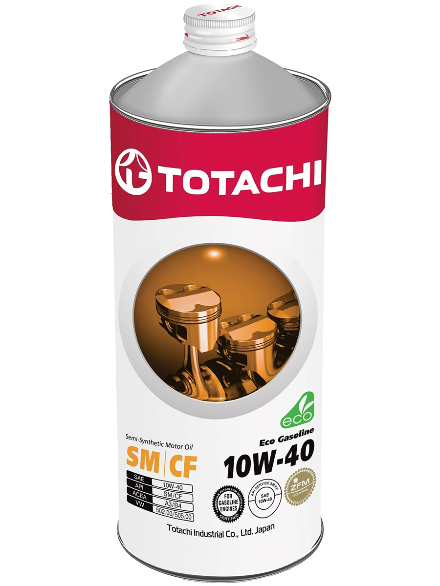 Моторное масло TOTACHI полусинтетическое 10W40 Eco Gasoline SN/CF ACE 1л